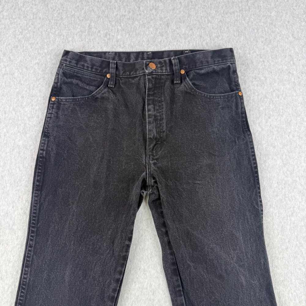 Wrangler Jeans Mens Fits 33x32 Black 936WBK Slim Fit Cowboy Cut Western Denim - Picture 3 of 13